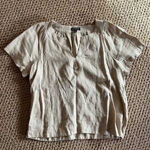 New J.Crew Flax Linen Top Sz M